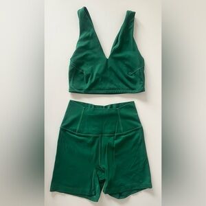 NWOT FP Movement by Free People Movement Never Better Set green XS athletic